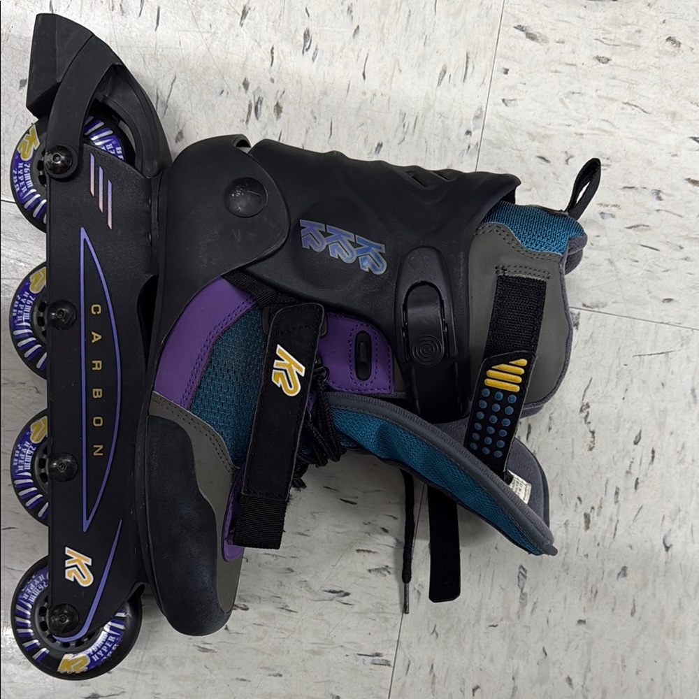 Women's Carbon Inline Skates - Black, Purple, and Teal - Picture 5 of 7